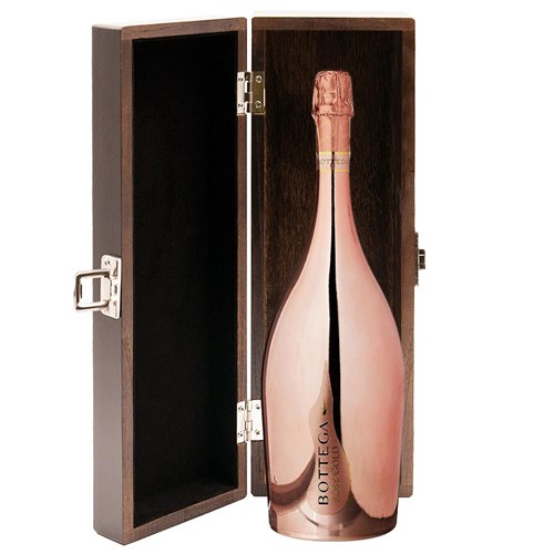 Magnum of Bottega Prosecco Rose 150cl in Elm Wood Gift Box